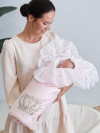 Осенний конверт для девочки Империя Luxury Baby атласный фото 1 &mdash; МамаЭмма