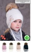 Вязаная шапка зимняя с помпоном Золотой Ключик белая фото 4 &mdash; МамаЭмма