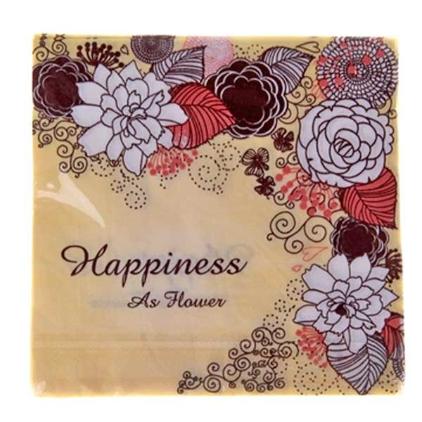 Набор цветных салфеток Hapiness 20 штук фото 1 &mdash; МамаЭмма