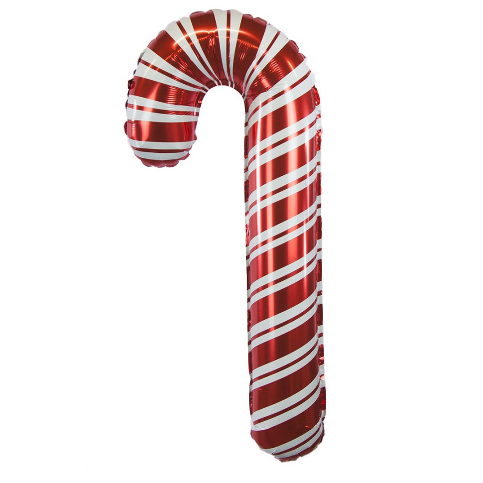 Шар (33''/84 см) Фигура, Леденец трость (надув воздухом), Красный, 1 шт. в уп. фото 1 &mdash; МамаЭмма