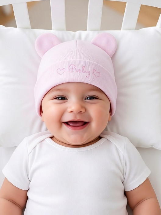 Ажурная шапочка для новорожденной малышки Baby, Карапузик фото 1 &mdash; МамаЭмма
