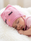 Хлопковая шапочка на подкладке Pupill Sleepy розовая фото 3 &mdash; МамаЭмма