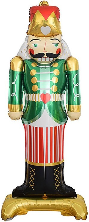 Шар 3D (49''/124 см) Фигура на подставке, Щелкунчик, Зеленый, 1 шт. в уп.