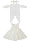Платье на выписку для новорожденных Luxury Baby​, 3 предмета фото 2 &mdash; МамаЭмма